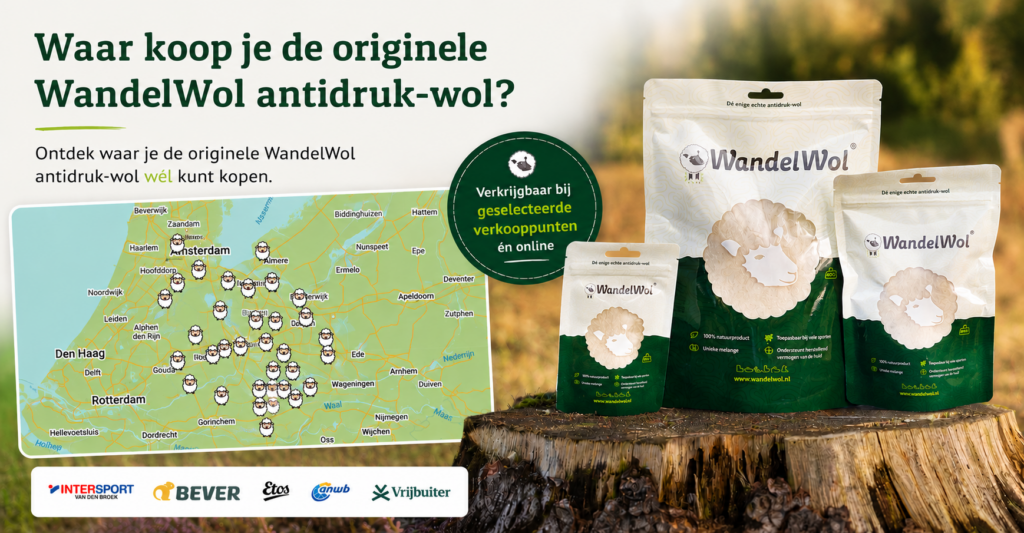 Waar koop je de originele WandelWol antidruk-wol?